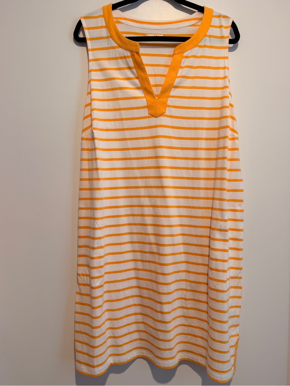Lands' End Women's Sleeveless Striped Shift Dress